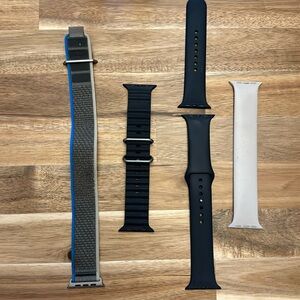 Original Apple Watch bands, large 44-45 mm and pro , beige is size 6